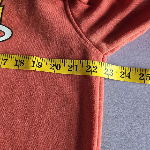 NBA Miami Heat‎ Red Orange Hooded Men's Sweater L Fleece Cangaroo Pocket - Picture 8 of 9